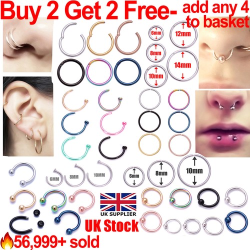 Nose ring lip - nose, hoop