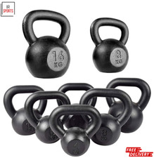 Cast Iron Kettlebells 4kg-24kg Weight Home Gym Fitness Training Exercise Sports