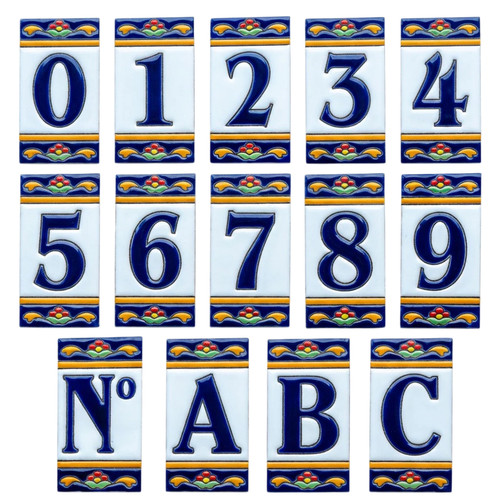 Marbella ceramic house number - ceramic,