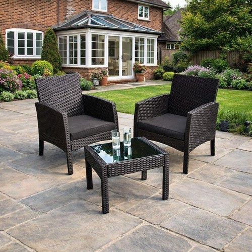 Rattan armchair bistro set - rattan,