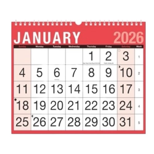 2026 easy month view - month, a4