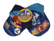 Girls Boys Sonic The Hedgehog Blue Baseball Caps Cap Hat 2pk