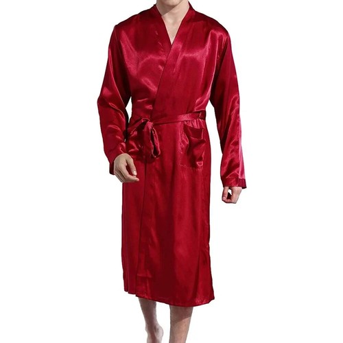 Men long satin silk - long,