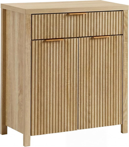 Sideboard oak cabinet ribbed - sideboard,