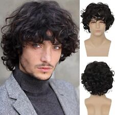 Short Men Wig Short Curly Wave Wig Synthetic Men Wigs Cosplay Daily Party Wig