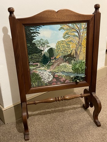 Solid mahogany fire screen - solid,