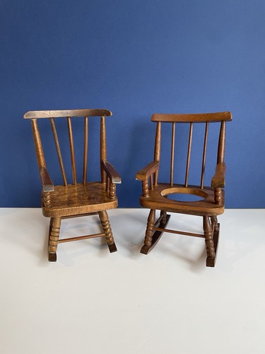 Vintage wooden rocking chairs - wooden,