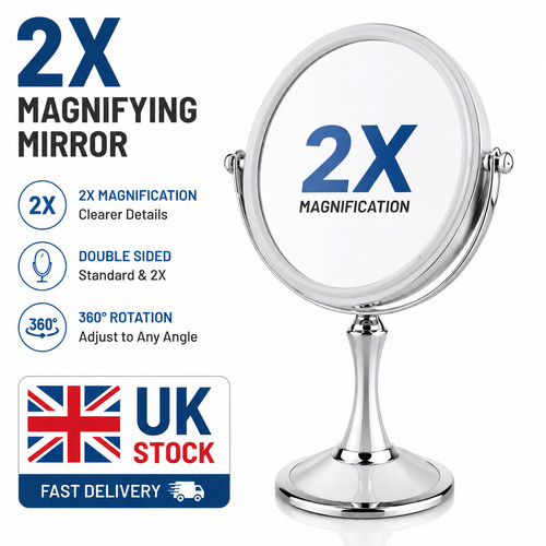 2xmagnifying makeup mirror - makeup,