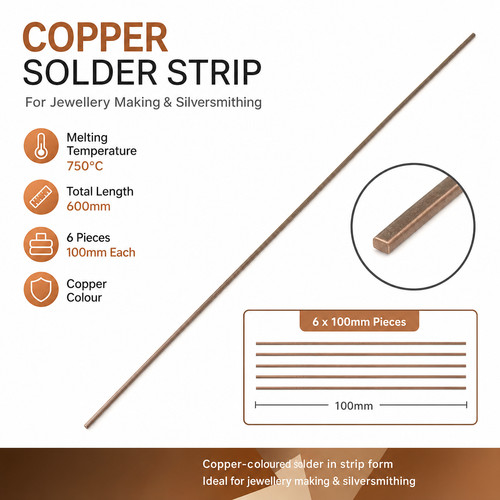 Copper solder strip 600mm for - 600mm,