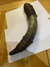 Powder Horn,Antique, Leather