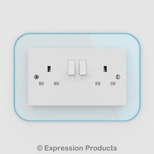 Double / Single Light Switch / Plug Socket Back Plate Finger Surround Panel 002