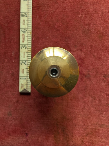 Antique vintage brass lens - brass, (h)