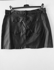 Black PVC Mini Skirt Size 16 