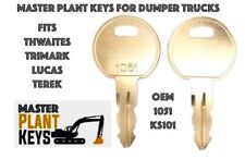 2 x THWAITES LUCAS TEREX 1051 Master Plant Dumper Excavator Digger Key keys
