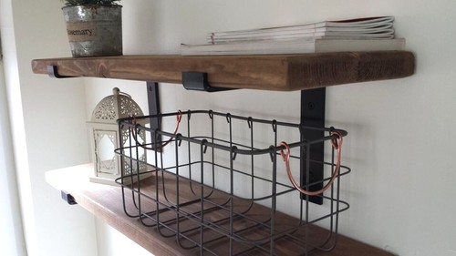 Wooden shelves rustic - shelves,