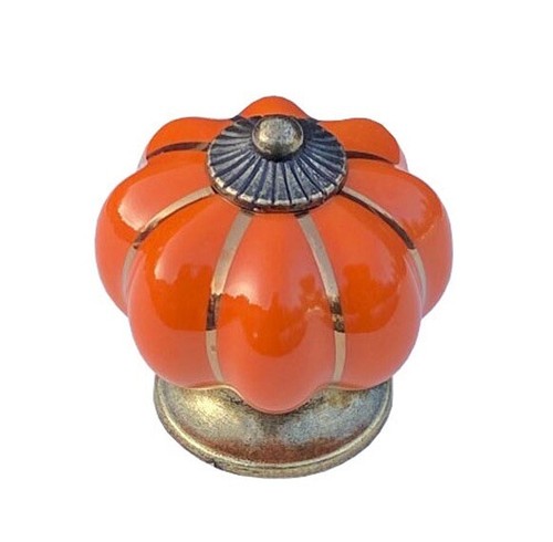 Bright orange ceramic cabinet - orange,