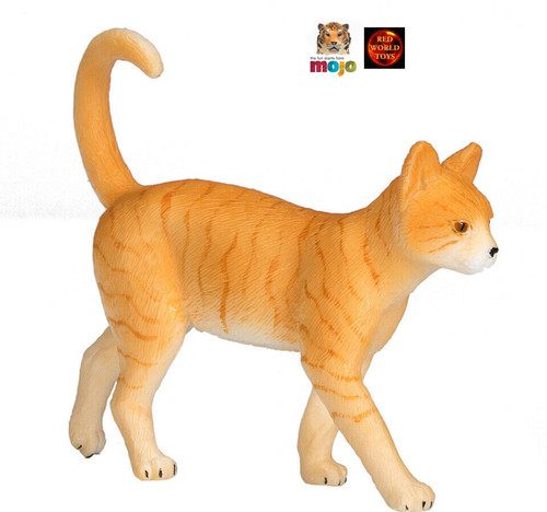 Ginger tabby cat toy model - tabby,