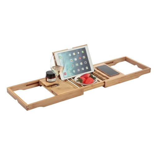 Bamboo bath caddy - bath,
