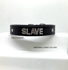 Bdsm black custom neck collar