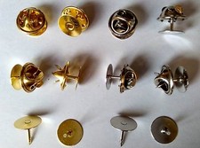 wholesale tie tacks scatter blank butterfly pin back clasp findings brooches ins