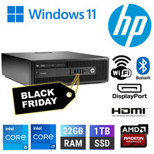 CHEAP FAST Windows 11 Pro SFF Desktop PC CORE i7 AMD R7 32GB DVD 1TB SSD WIFI 12