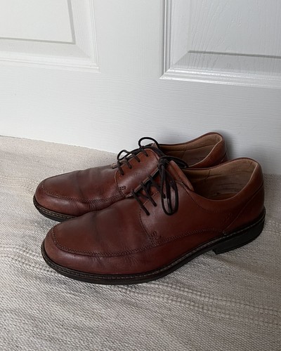 Ecco mens brown leather shoes - brown,
