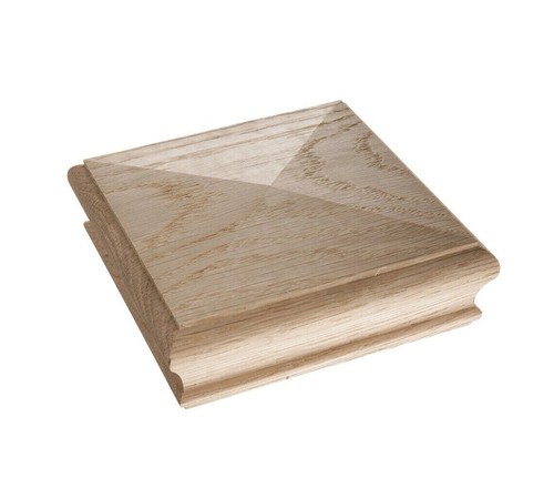Solid white oak pyramid - white,