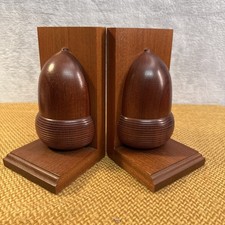 Vintage Acorn Bookends Solid