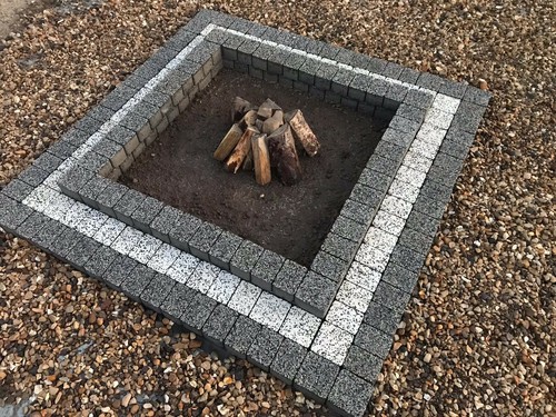 Fire pit square granite