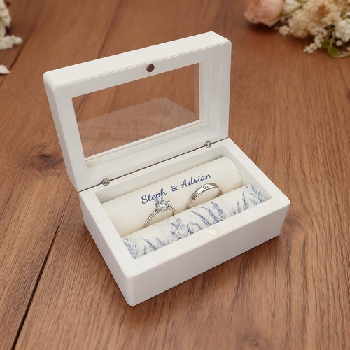 Personalized wedding ring box - personalized,
