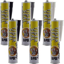 TIGER SEAL PU Pack of 6  BLACK WHITE GREY