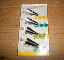 4 Wilton Cake Frosting Metal Decorator Tips #10 - 32 - 70 - 105