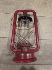 Antique Red Lantern Regal No 0 Pat 1890 Oil Storm Light Glass Globe Hurricane