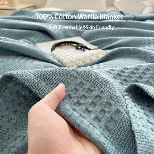 100 cotton waffle throw - waffle,