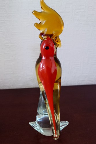 Murano glass cockatoo - glass,