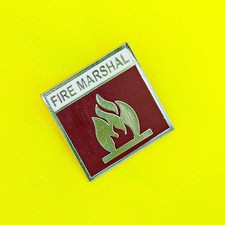 Enamel Fire Marshall Badge 2.5