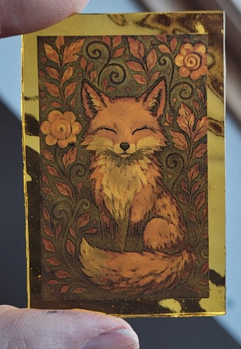 Stained glass fox piece foxes - piece,