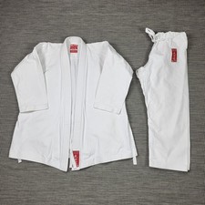 Blitz Karate Gi Suit Size 160 White Cotton Canvas Silver Tournament