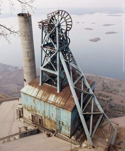 Mine pit head - mine, head..