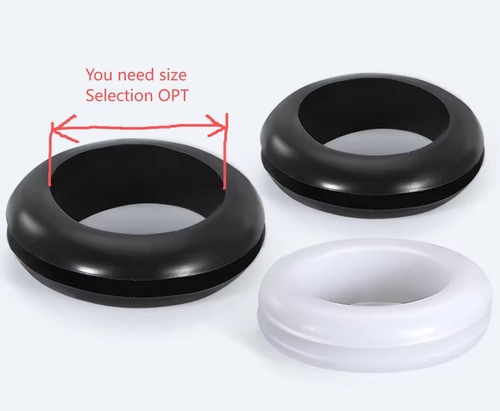 Open grommets black white - open,