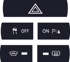 Set of stickers to repair the Hazard button and Radar for Ford S-Max