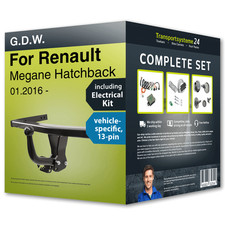Towbar fixed for RENAULT Megane Hatchback 16- + 13pin spec. electrical-kit