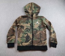 Nike Air Jordan Jacket Hooded Jumpman Kids 7 Lg 6-7yrs Faded Camouflage Zip Up