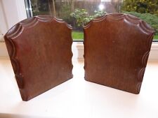 Vintage solid oak  bookends