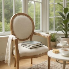 Louis Chair Oak Frame Cream