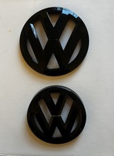 VW Golf mk7.5 2018-2020 Front/rear Badge Cover - Gloss Black - Set Overlay - New