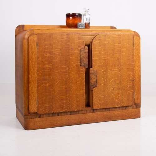 Art deco oak sideboard - oak, cabinet