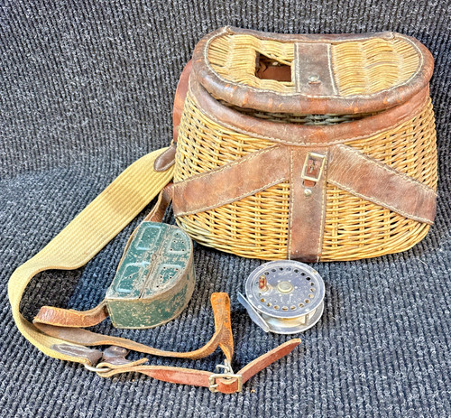 Vtg fishing creel - creel, antique