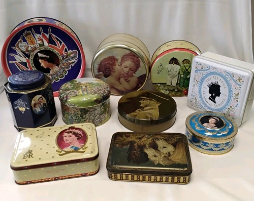10x vintage empty biscuit - vintage,