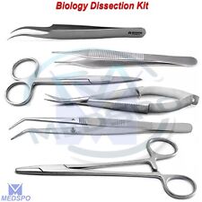 Biology Medical Dissection Kit Surgical Dissecting Forceps Scissors Set Of 6 CE
